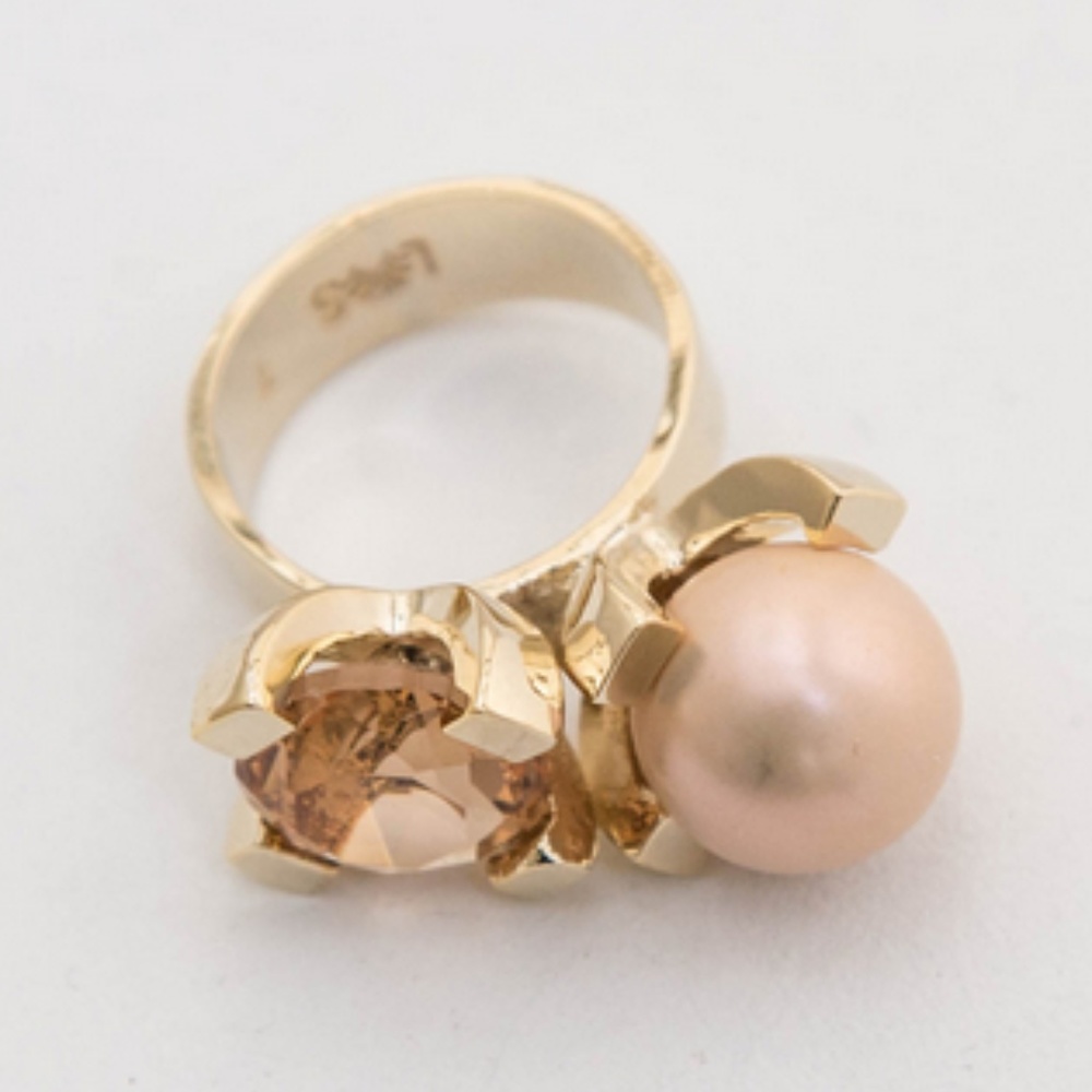 NEW Lele Sadoughi 12K Gold Sunrise Reef Ring - Picture 6 of 7